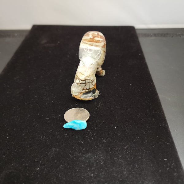 Picasso marble lion fetish carving