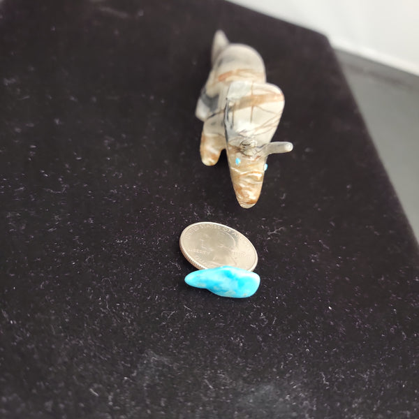 Picasso marble triceratops fetish carving