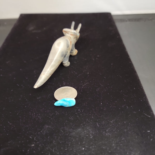 Picasso marble triceratops fetish carving