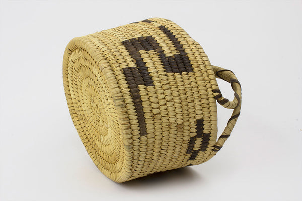 1950s Vintage Tohono O'Odham Tribe Woven Basket - Turquoise Village - 3