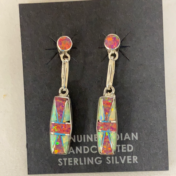 Opal drop earrings