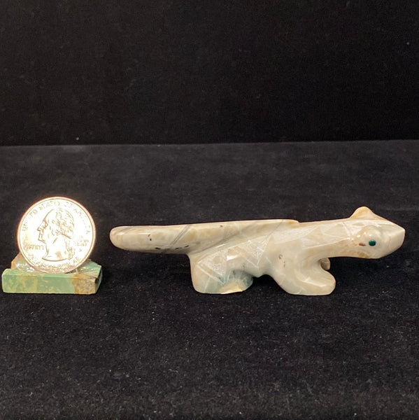 Picasso Marble Lizard Fetish Carving