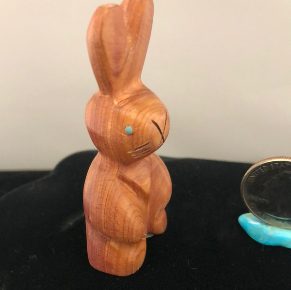 Cedarwood bunny carving