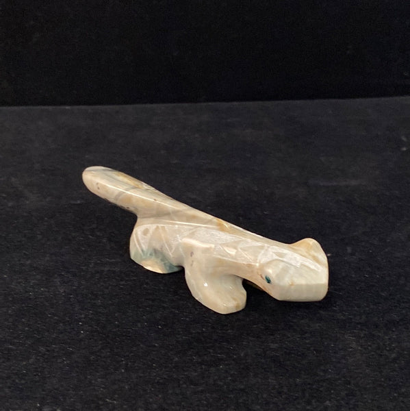 Picasso Marble Lizard Fetish Carving