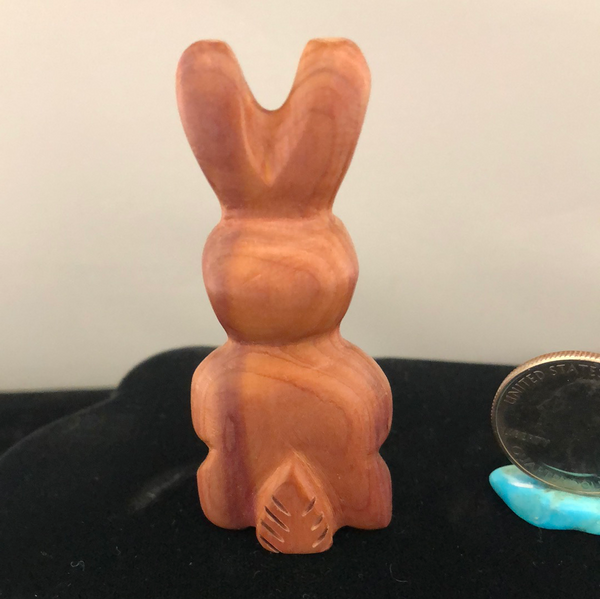 Cedarwood bunny carving