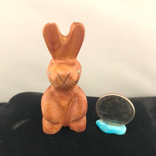 Cedarwood bunny carving