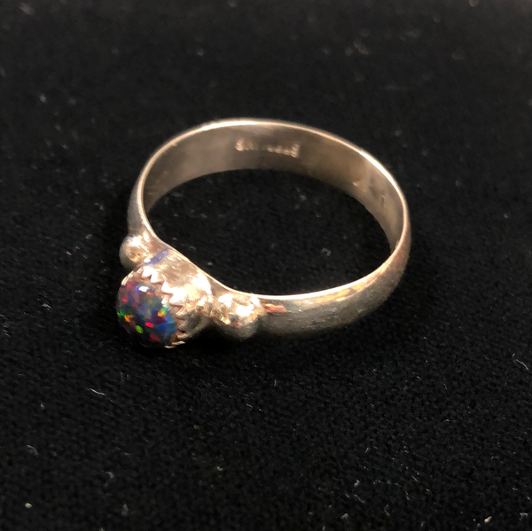 Black opal ring