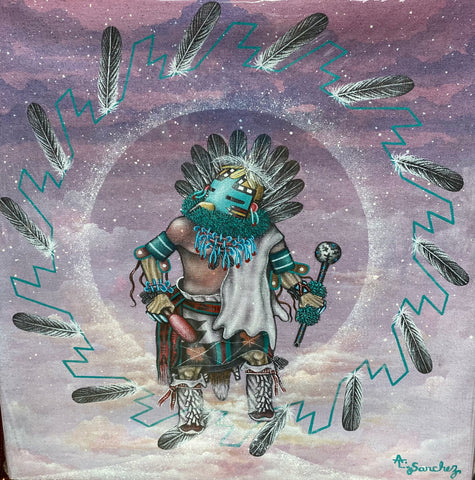 Zuni corn dance leader painting