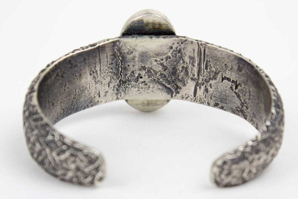 Navajo Green Turquoise Cuff Bracelet by Aarron Anderson - Turquoise Village - 3