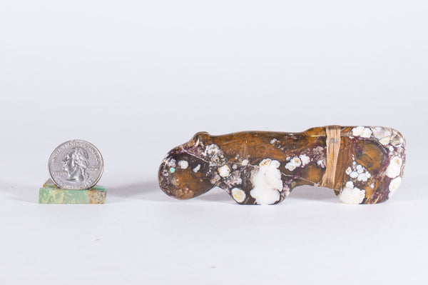 Wild Horse Zuni Mountain Lion Fetish by Evalena Boone - Turquoise Village - 4