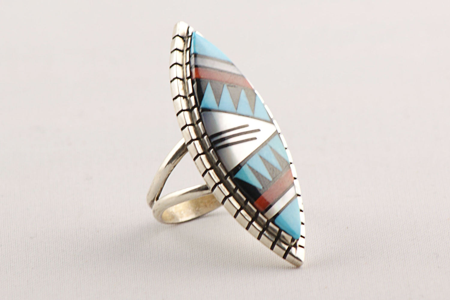 Handmade Zuni Inlay Ring | Turquoise Village