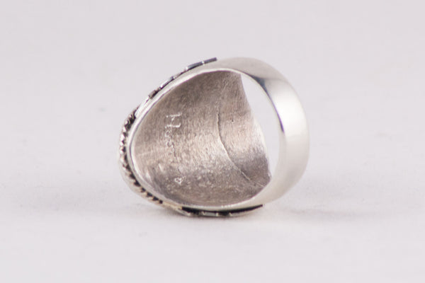 Zuni Multistone Inlay Ring Featuring Sunface by Jeremy Hustito - Turquoise Village - 3